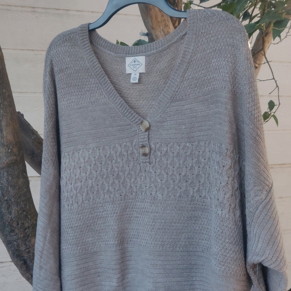 St. John's Bay-Plus Womens Henley Neck Long Sleeve - Picture 5 of 8